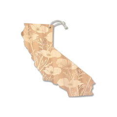 CALIFORNIA POPPY ETCHED CUTTING BOARD