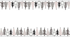 TABLE RUNNER ROLL DISPOSABLE PAPER TABLE-COVER, 50' X 18" CHRISTMAS VILLAGE TREES