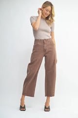 THE SEAMED BARREL WIDE LEG DENIM JEANS