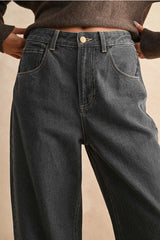 CUFFED BOTTOM WASH DENIM