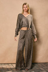 SMOKE AND SAND SURPLICE TOP
