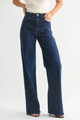 HIGH RISE WIDE LEG PALAZZO JEAN DENIM
