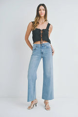 LONGER LENGTH WIDE LEG DENIM