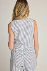SUNDAY RITUAL DAHLIA LINEN TOP