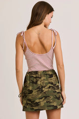SHOULDER TIE SPAGHETTI BODYSUIT