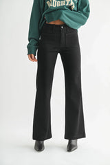 MINI PATCH POCKET FLARE JEANS