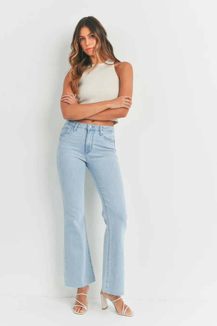HR SCISSOR CUT FLARE DENIM