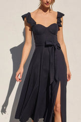 HEAVEN SENT CORSET FLUTTER DRESS