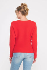 SOFT RIBBED FINE GAUGE PULLOVER DOLMAN