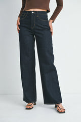 HIGH RISE RELAXED WIDE LEG DENIM JEANS