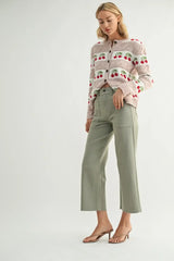 NAUTICAL HIGH RISE WIDE LEG DENIM