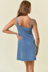 DOUBLE SCOOP NECK ADJUSTABLE BUCKLE STRAP FRONT ZIP UP