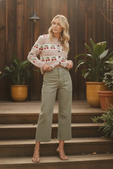 NAUTICAL HIGH RISE WIDE LEG DENIM