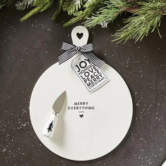 CERAMIC CHEESE TRAY - MERRY EVERYTHING