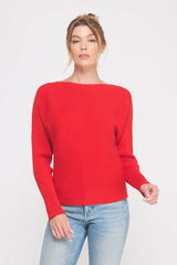 SOFT RIBBED FINE GAUGE PULLOVER DOLMAN