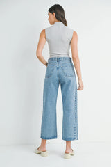HIGH RISE BARREL DENIM JEAN TWIST