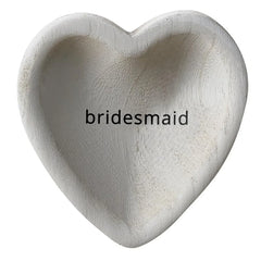 GREY PAULOWNIA HEART TRINKET TRAY