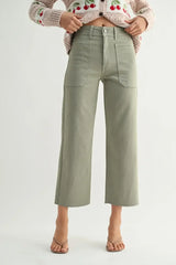 NAUTICAL HIGH RISE WIDE LEG DENIM