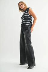 HIGH-RISE ULTRA WIDE-LEG DENIM JEANS